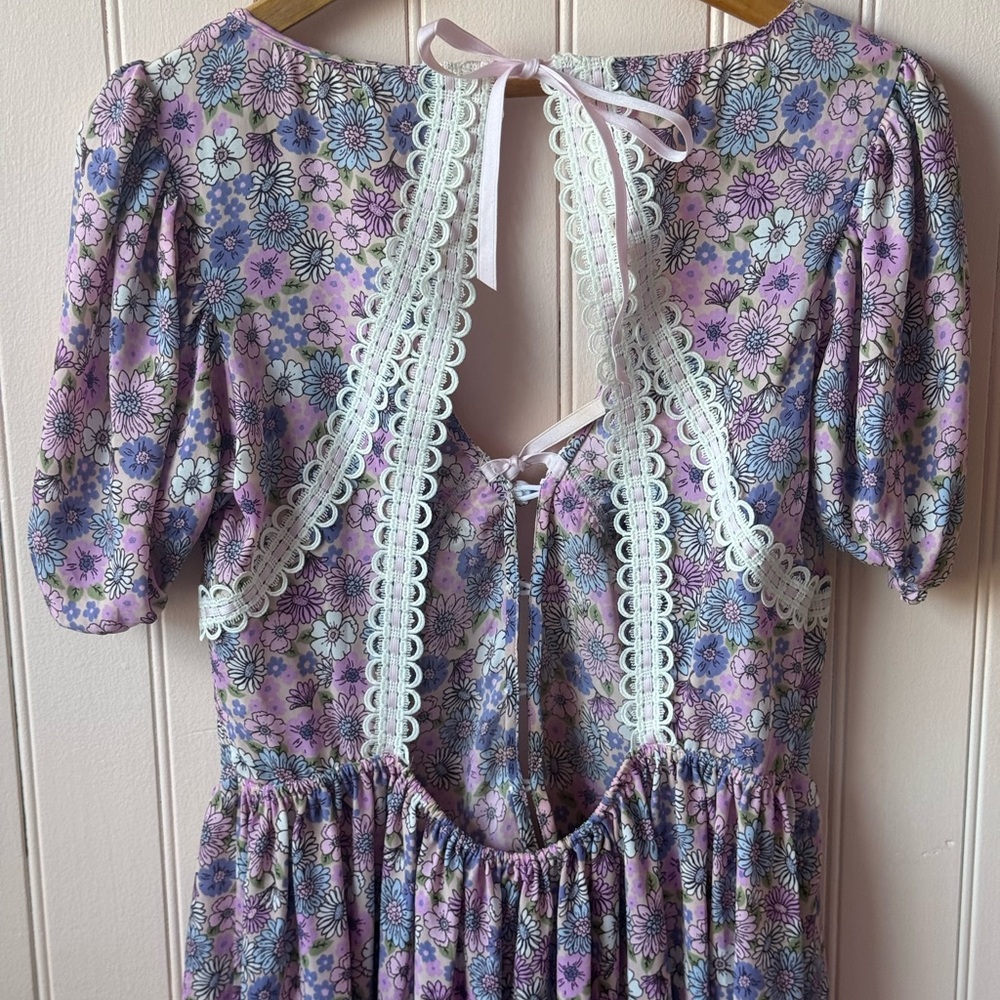 For Love Of Lemons Willow Floral Mini Dress - Picture 4 of 6